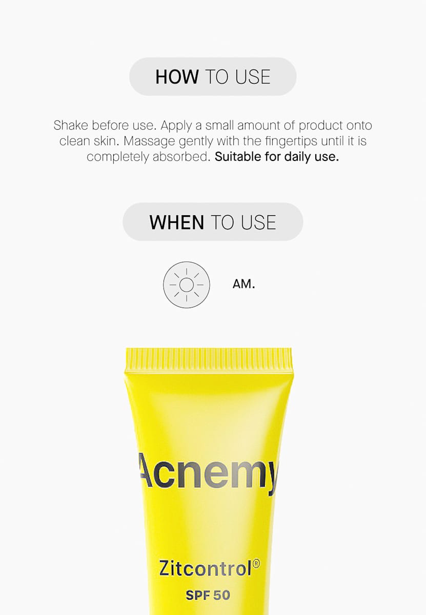 Acnemy Anti-Pimple Face Cream Zitcontrol SPF 50, 40 ml