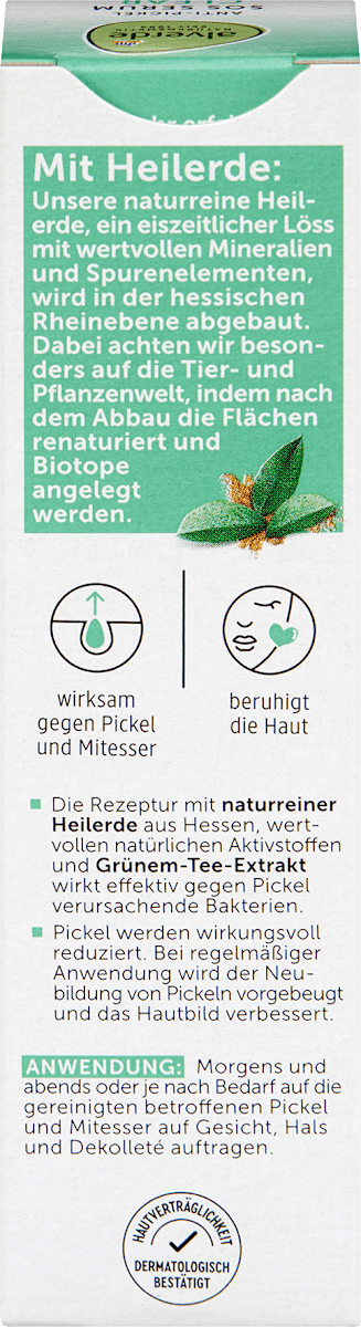 alverde NATURKOSMETIK Clear Anti-Pimple SOS Serum Healing Clay & Green Tea, 15 ml