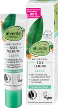 alverde NATURKOSMETIK Clear Anti-Pimple SOS Serum Healing Clay & Green Tea, 15 ml