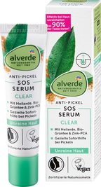 alverde NATURKOSMETIK Clear Anti-Pimple SOS Serum Healing Clay & Green Tea, 15 ml