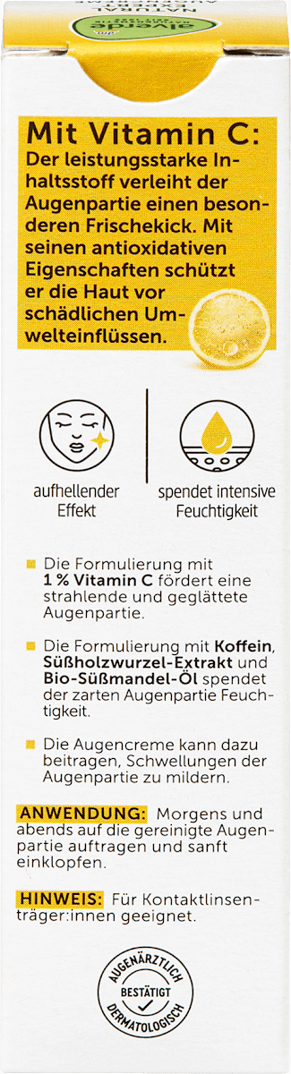 alverde NATURKOSMETIK Eye Cream Natural Expert Vitamin C, 15 ml