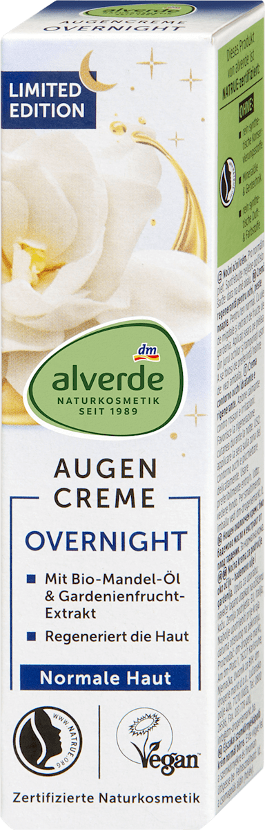 alverde NATURKOSMETIK Eye Cream Overnight, 15 ml