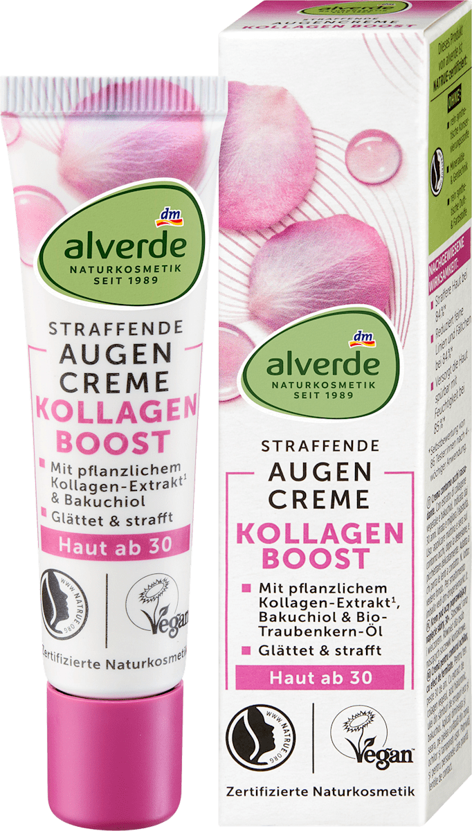 alverde NATURKOSMETIK Firming Eye Cream Collagen Boost, 15 ml