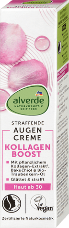 alverde NATURKOSMETIK Firming Eye Cream Collagen Boost, 15 ml
