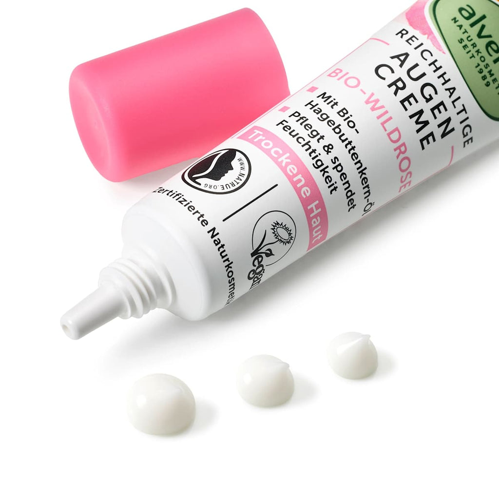 alverde NATURKOSMETIK Eye Cream Wild Rose, 15 ml