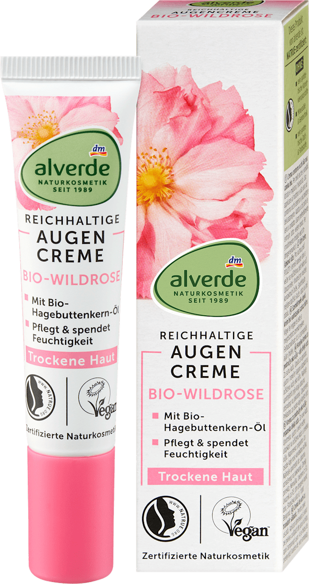 alverde NATURKOSMETIK Eye Cream Wild Rose, 15 ml