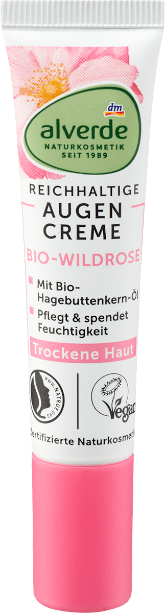 alverde NATURKOSMETIK Eye Cream Wild Rose, 15 ml