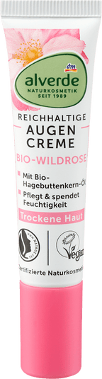 alverde NATURKOSMETIK Eye Cream Wild Rose, 15 ml