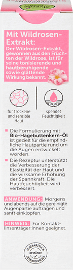 alverde NATURKOSMETIK Eye Cream Wild Rose, 15 ml
