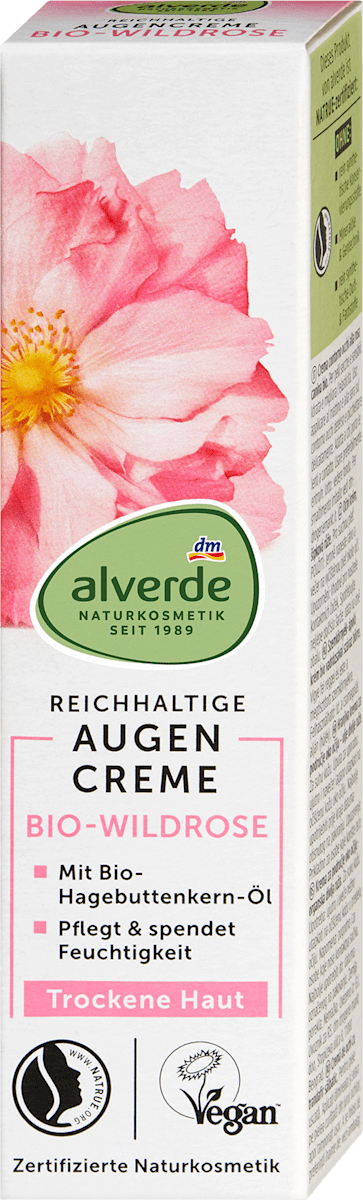 alverde NATURKOSMETIK Eye Cream Wild Rose, 15 ml