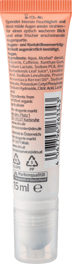 alverde NATURKOSMETIK Eye Serum Under Eye Caffeine Shot, 15 ml