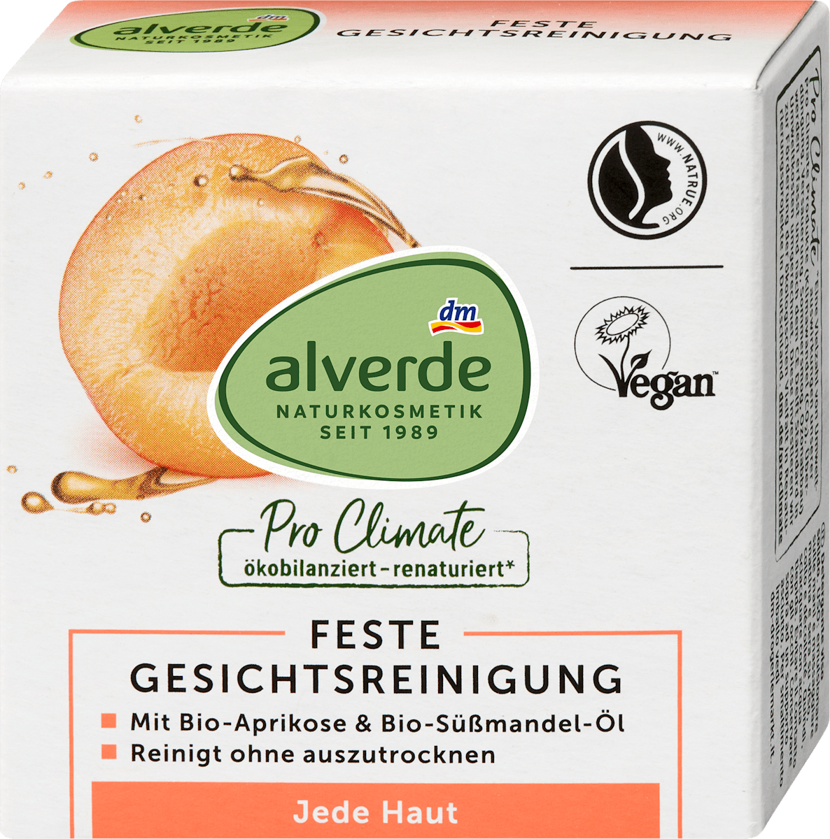 alverde NATURKOSMETIK Solid Facial Cleanser Apricot & Mango, 75 g
