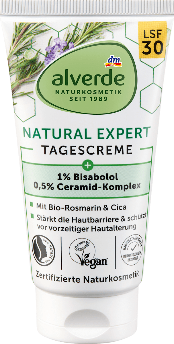 alverde NATURKOSMETIK Face Cream Natural Expert SPF 30, 50 ml