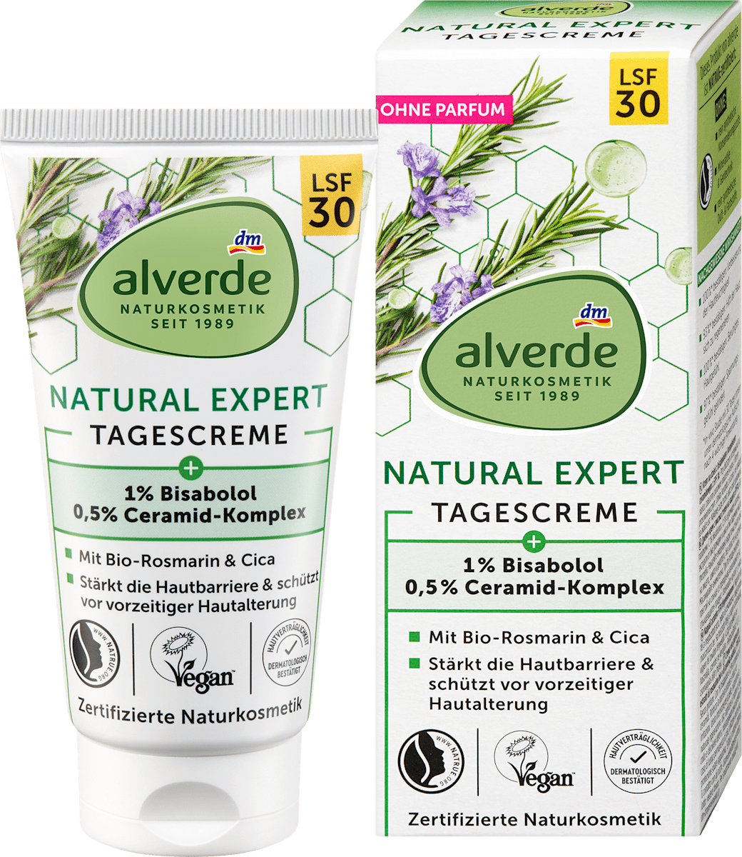 alverde NATURKOSMETIK Face Cream Natural Expert SPF 30, 50 ml