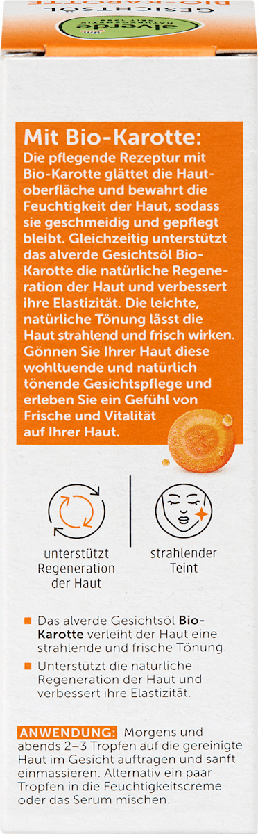 alverde NATURKOSMETIK Face Oil Organic Carrot, 30 ml