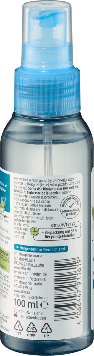 alverde NATURKOSMETIK Face Spray Hydro, 100 ml