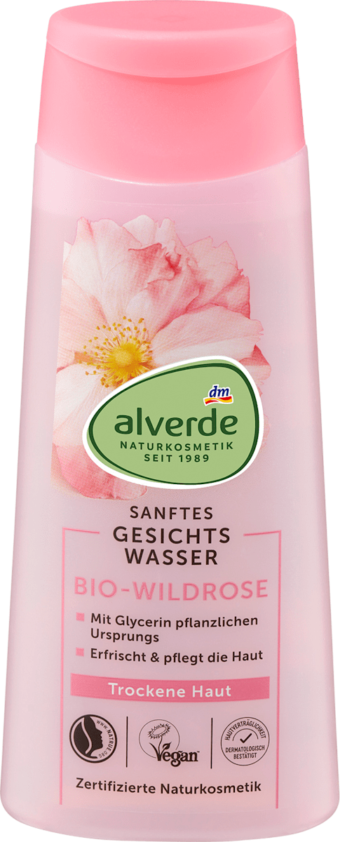 alverde NATURKOSMETIK Face Toner Gentle Wild Rose, 200 ml