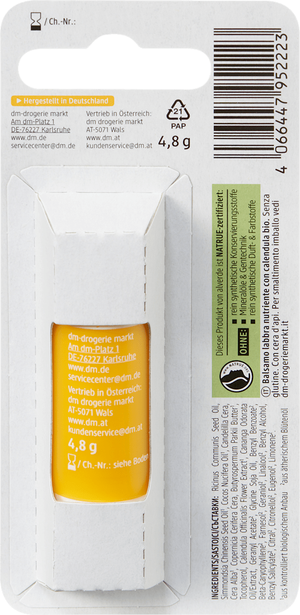 alverde NATURKOSMETIK Calendula Lip Balm, 4.8 g