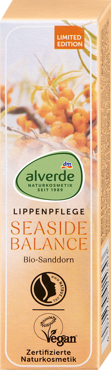 alverde NATURKOSMETIK Lip Care Seaside Balance Sea Buckthorn Oat, 10 ml
