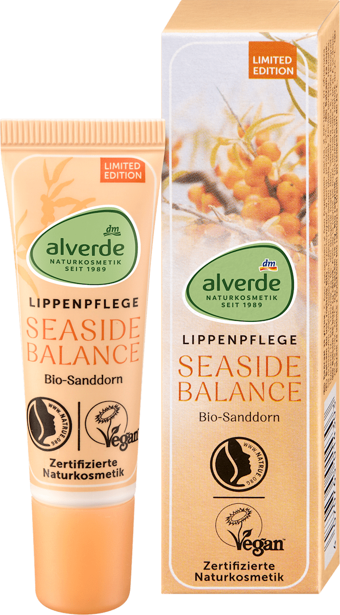 alverde NATURKOSMETIK Lip Care Seaside Balance Sea Buckthorn Oat, 10 ml