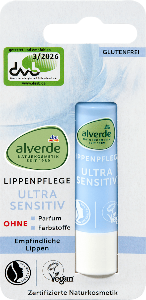 alverde NATURKOSMETIK Lip Care Sensitive, 4.8 g