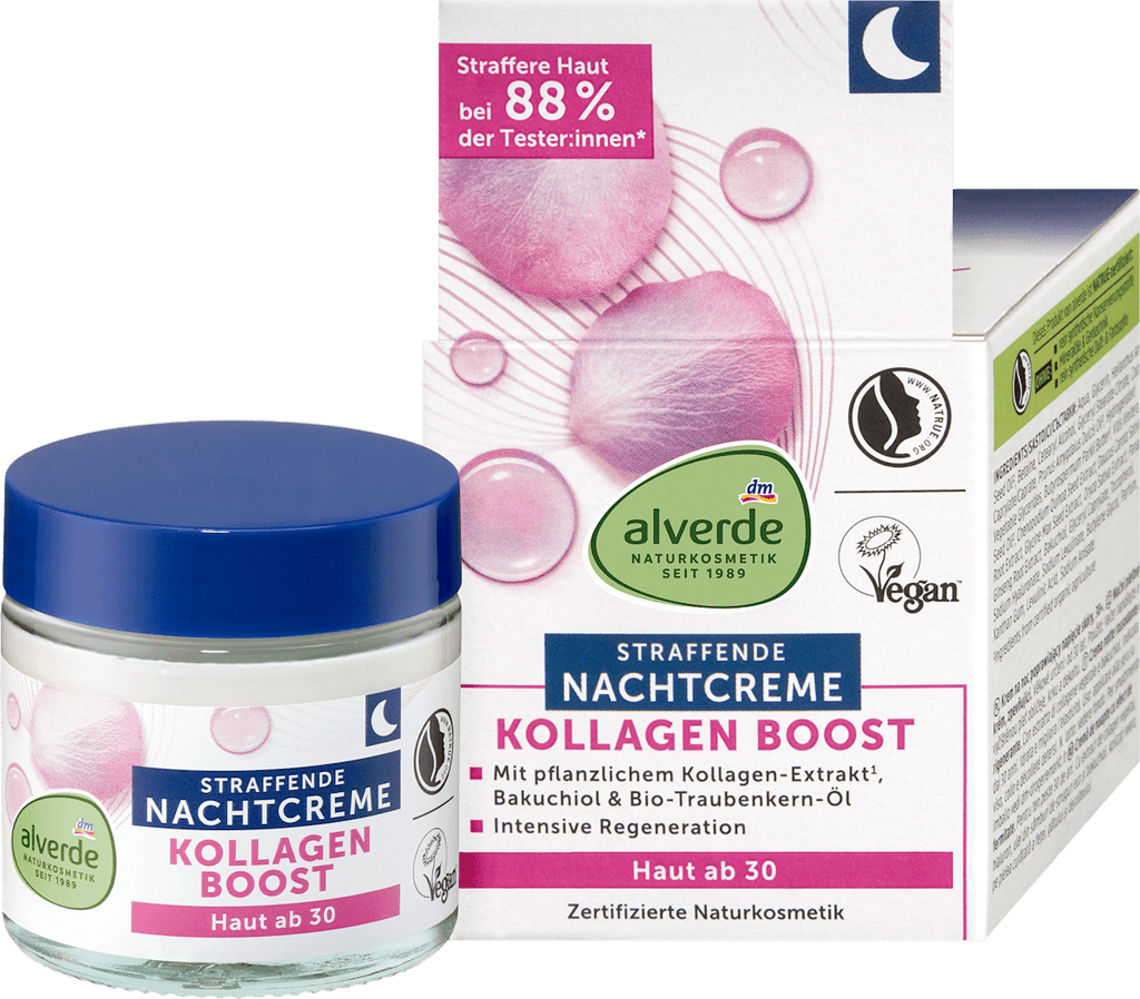alverde NATURKOSMETIK Night Cream Collagen Boost, 50 ml