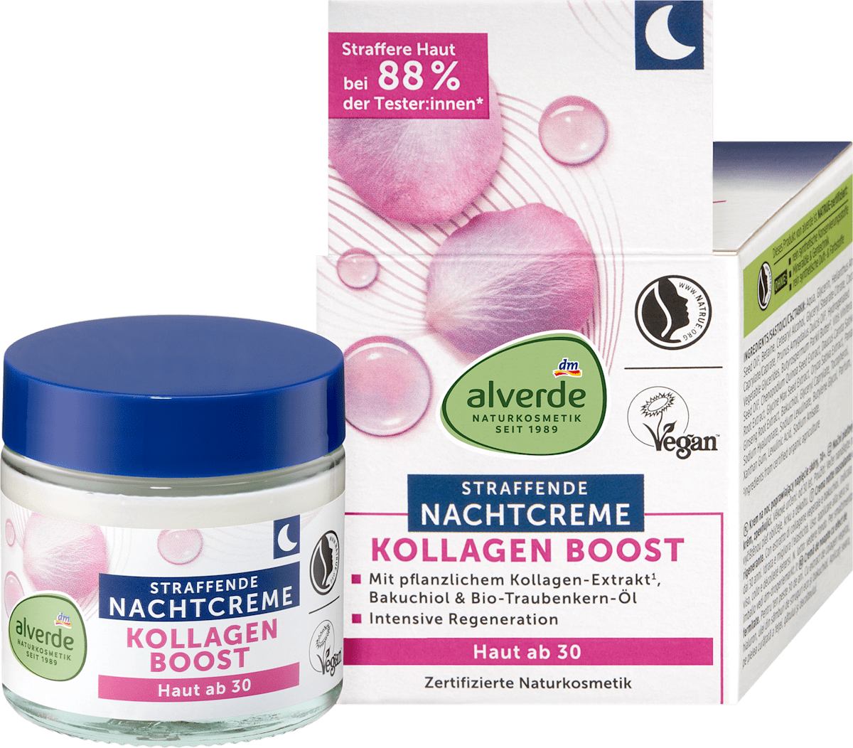 alverde NATURKOSMETIK Night Cream Collagen Boost, 50 ml