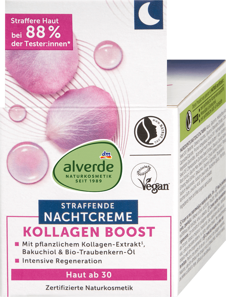 alverde NATURKOSMETIK Night Cream Collagen Boost, 50 ml
