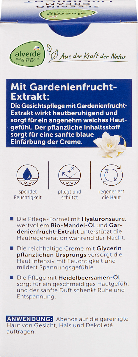 alverde NATURKOSMETIK Night Cream Overnight Sleeping, 50 ml