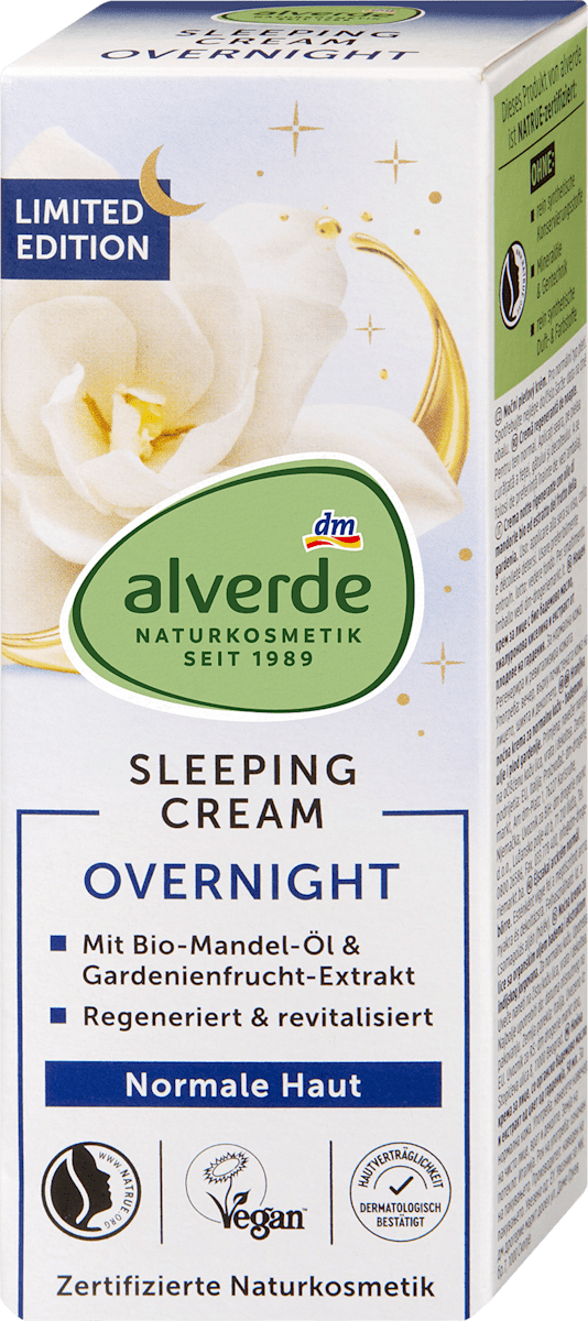 alverde NATURKOSMETIK Night Cream Overnight Sleeping, 50 ml