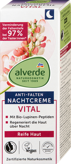 alverde NATURKOSMETIK Night Cream Vital Anti-Wrinkle, 50 ml