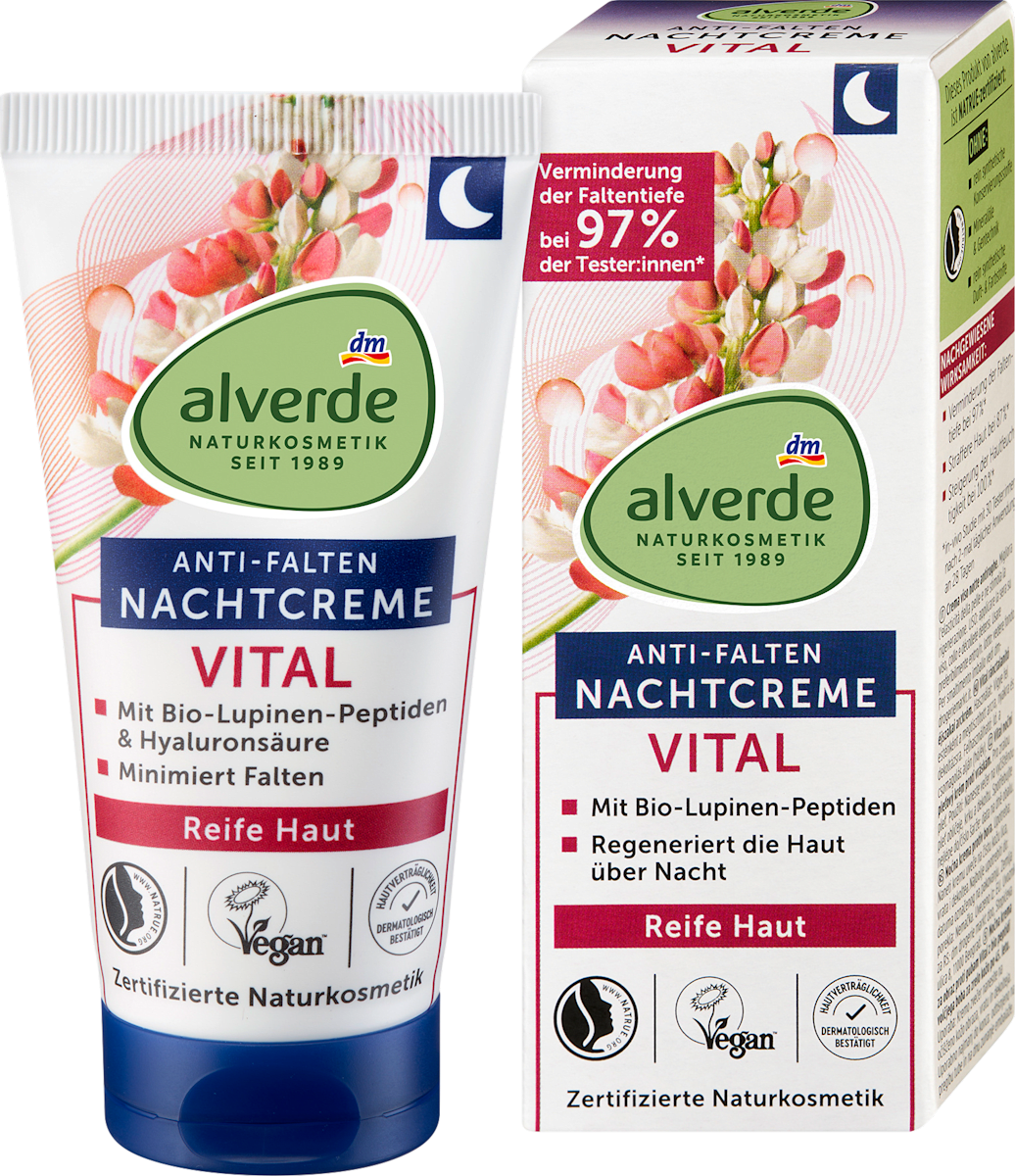 alverde NATURKOSMETIK Night Cream Vital Anti-Wrinkle, 50 ml