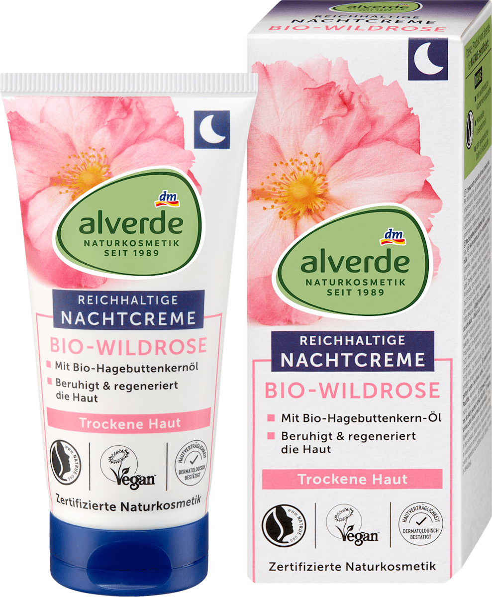 alverde NATURKOSMETIK Night Cream Wild Rose, 50 ml