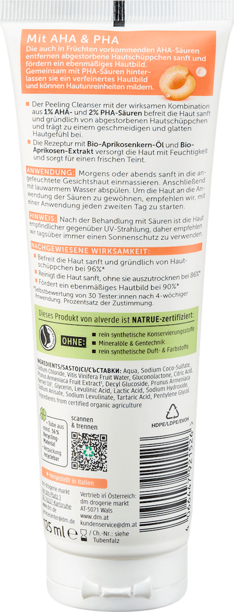 alverde Naturkosmetik Peeling Cleanser Natural Expert 125 ml