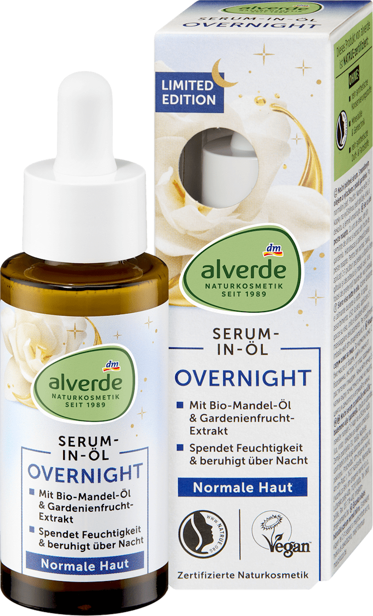 alverde NATURKOSMETIK Serum-in-Oil Overnight, 30 ml