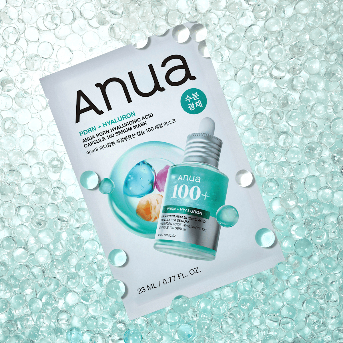 Anua Face Mask PDRN Serum Mask 100 Hyaluronic Acid Capsule, 23 ml