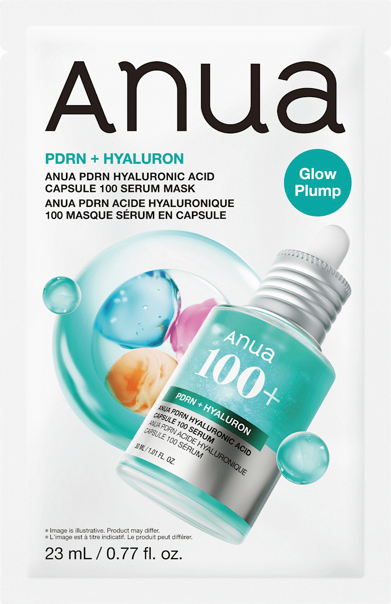 Anua Face Mask PDRN Serum Mask 100 Hyaluronic Acid Capsule, 23 ml