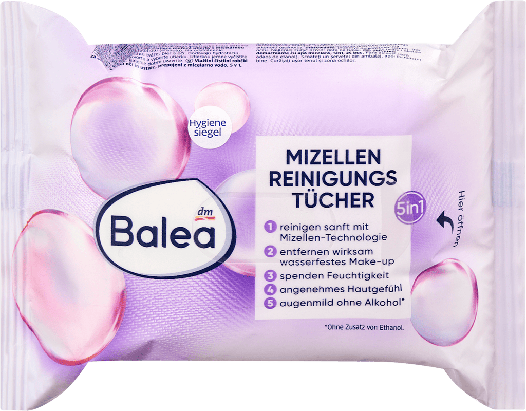 Balea Micellar Cleansing Wipes 25 pcs