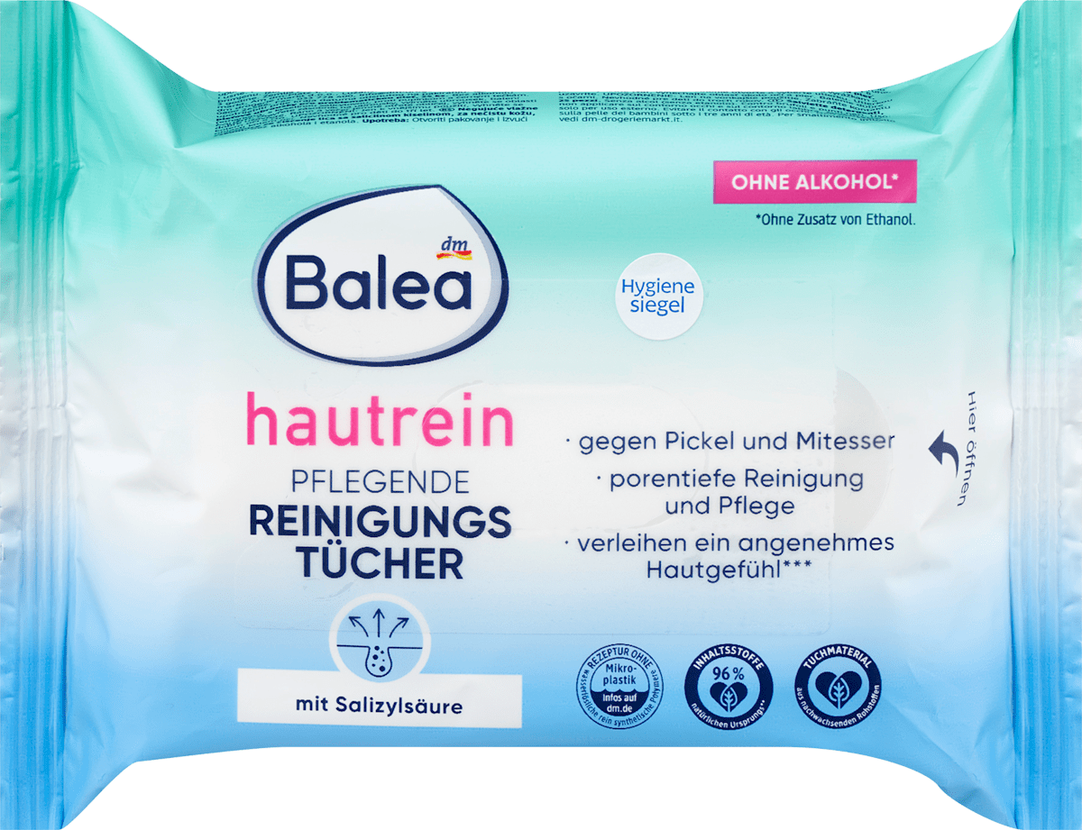 Balea Nourishing Make-up Remover Wipes Hautrein, 25 pcs