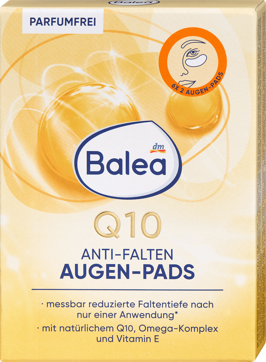 Balea Anti-Wrinkle Eye Pads Q10 (6 pairs), 12 pcs