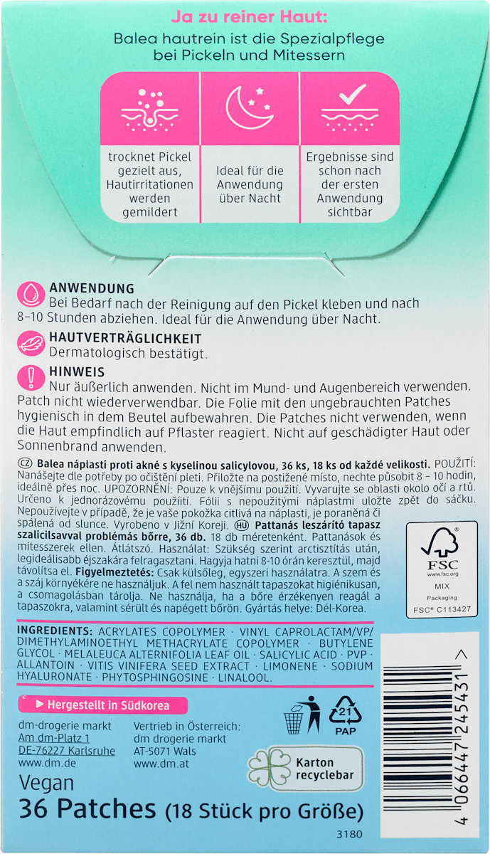 Balea Pure Skin Anti-Pimple Patches - view 2