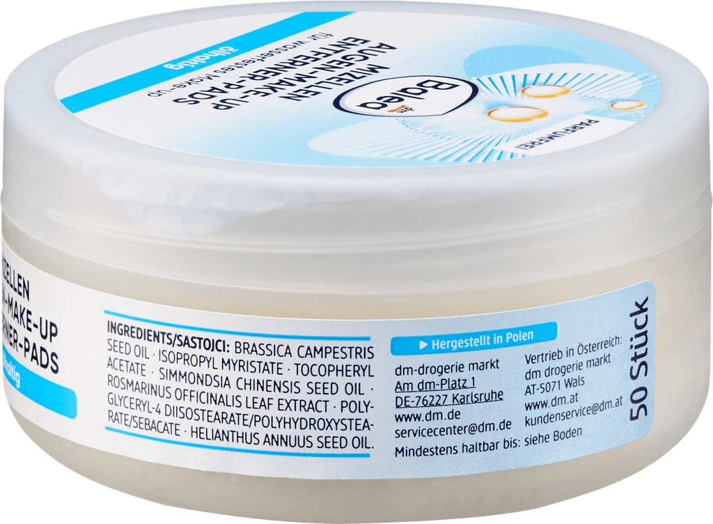 Balea Eye Make-up Remover Pads, 50 pcs