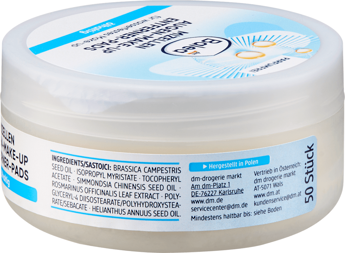 Balea Eye Make-up Remover Pads, 50 pcs