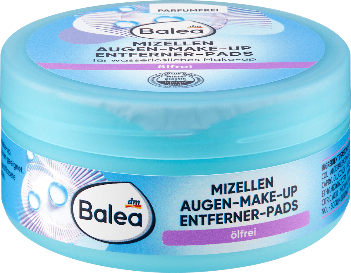 Balea Eye Make-up Remover Pads Oil-Free, 50 pcs