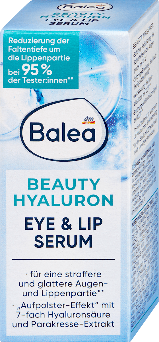 Balea Eye & Lip Serum Beauty Hyaluron, 15 ml