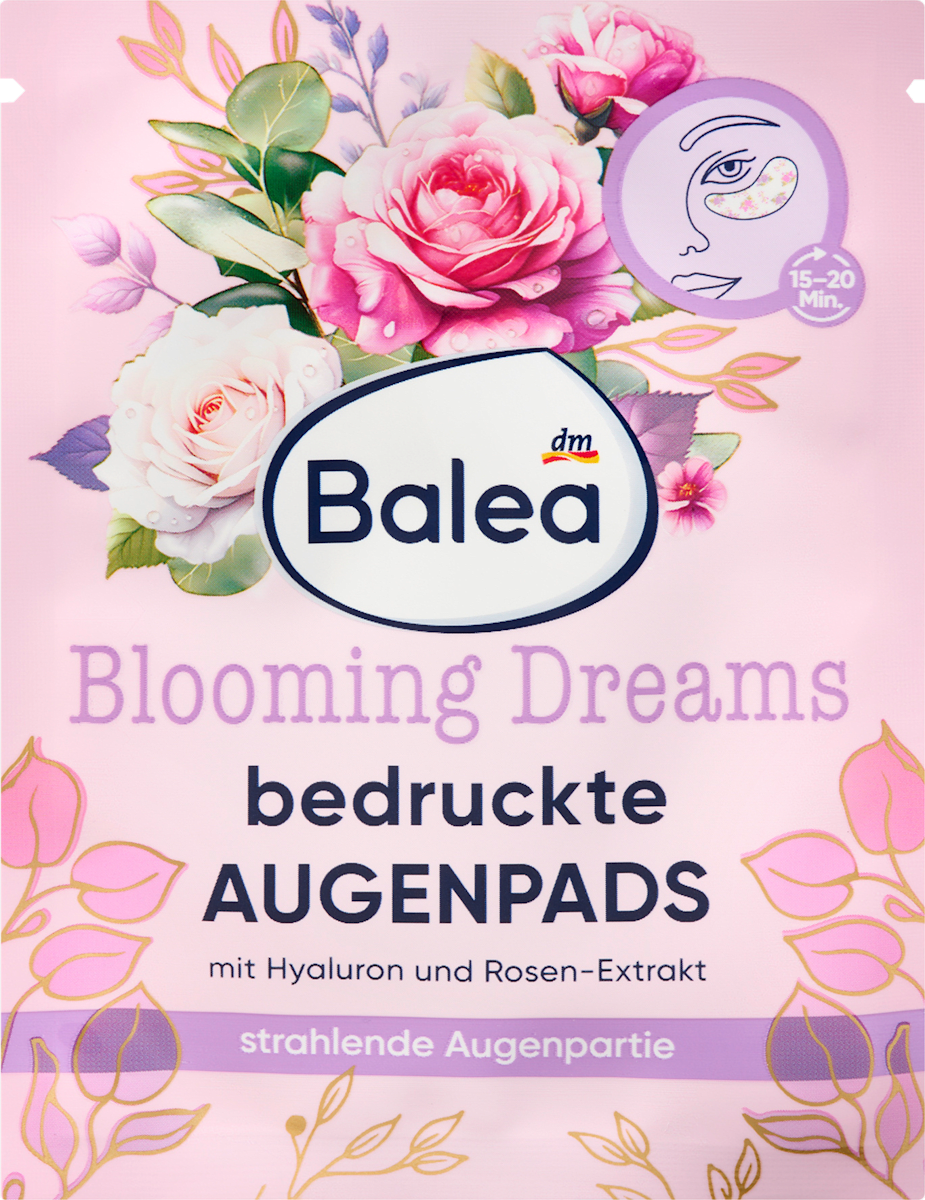 Balea Eye Pads Printed Blooming Dreams, 2 pcs