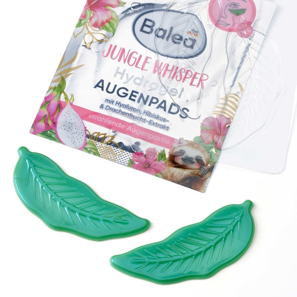 Balea Hydrogel Leaf Eye Pads (1 pair), Jungle Whisper, 2 pcs