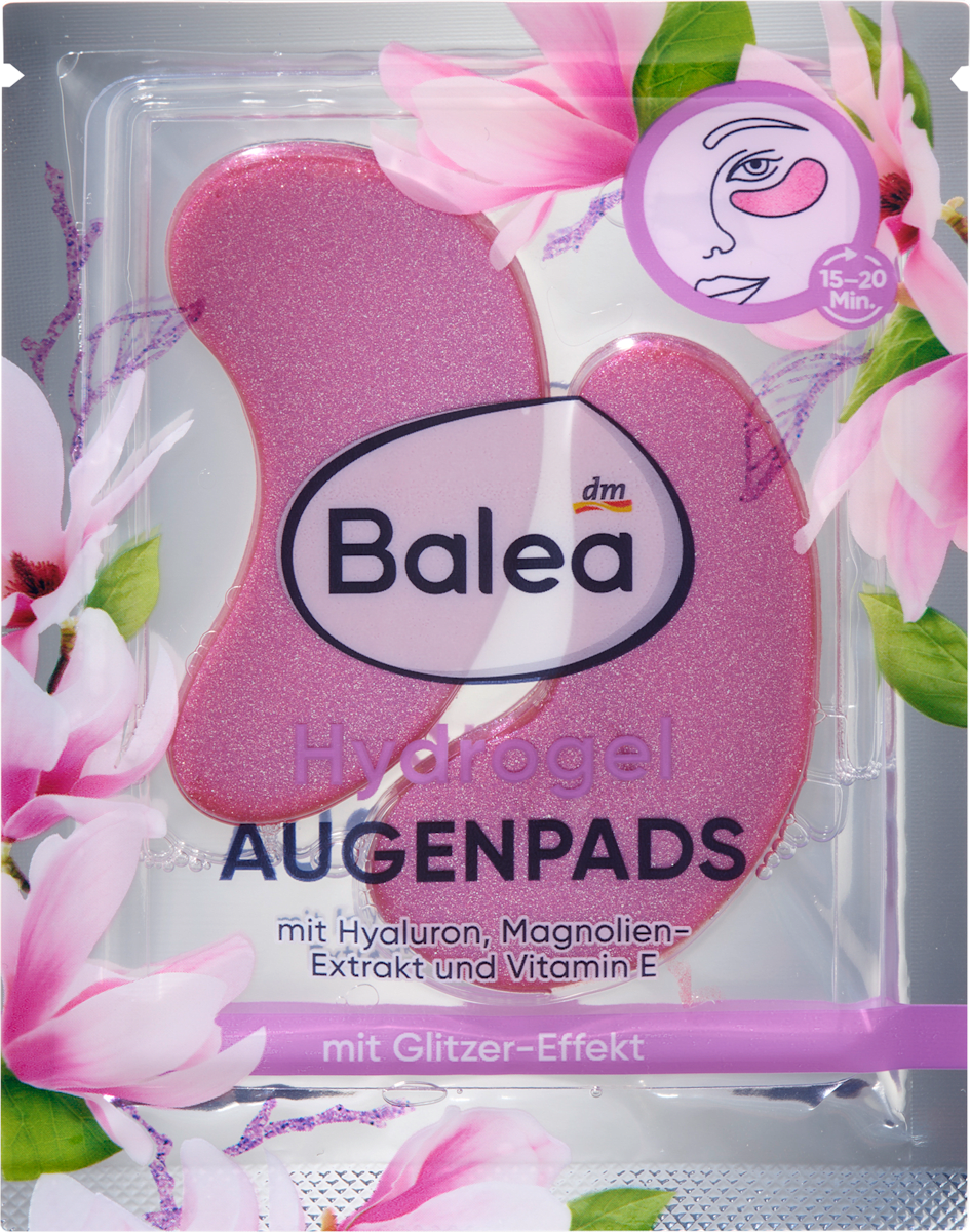 Balea Hydrogel Eye Pads Glitter (1 pair), 2 pcs
