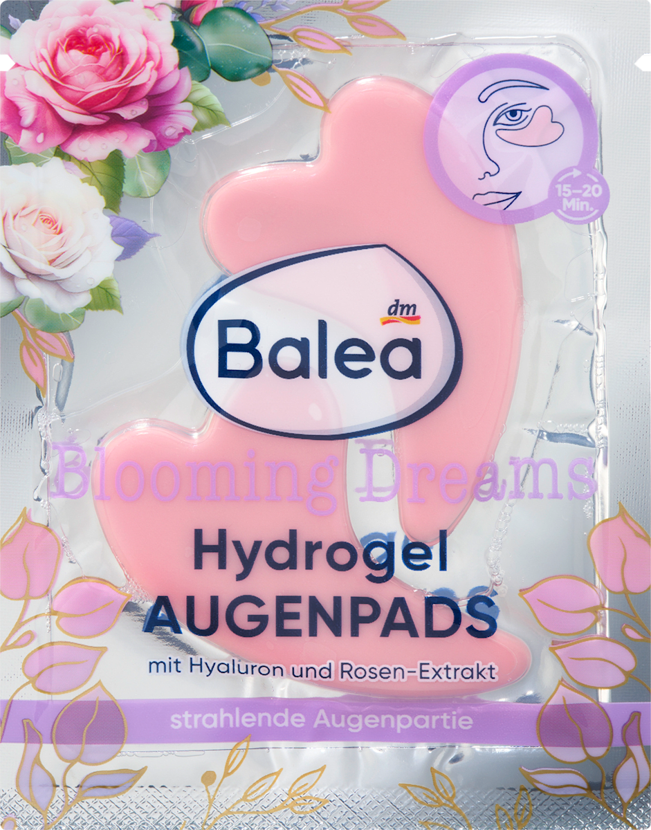 Balea Eye Pads Hydrogel Heart Shape, 2 pcs