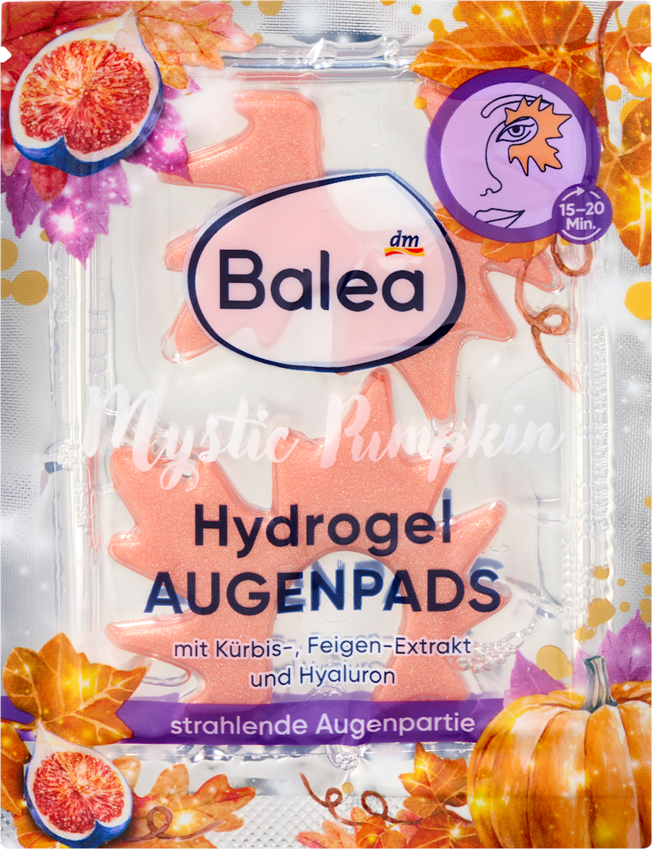 Balea Hydrogel Eye Pads Mystic Pumpkin (1 pair), 2 pcs